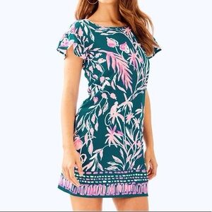 LILLY PULITZER Marah Dress in Tidal Wave It’s Prime Time Print Sz. M - EUC!